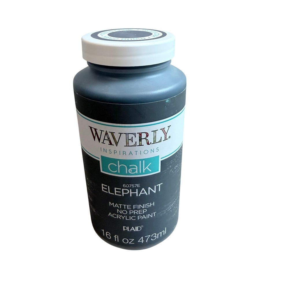 Waverly Inspirations Chalk Paint Elephant 16oz Grey Matte Finish No Prep 60757E